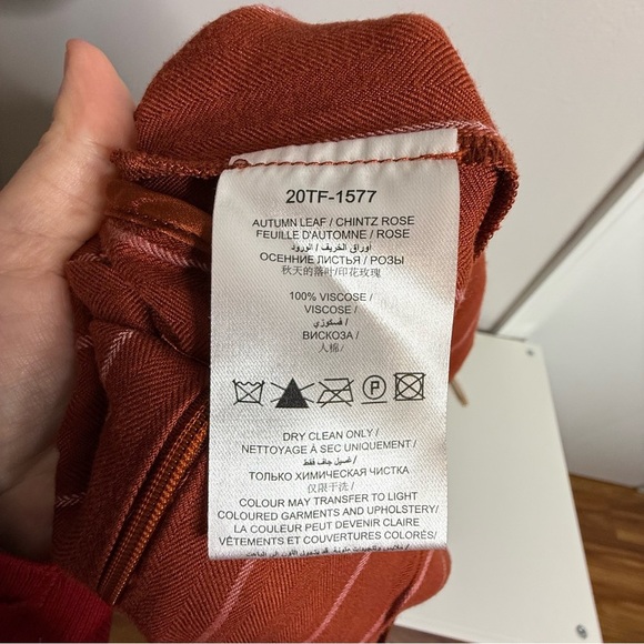 Three Floor Margaux Jumpsuit pinstriped copper Linen Size 0 RTR - Picture 11 of 15